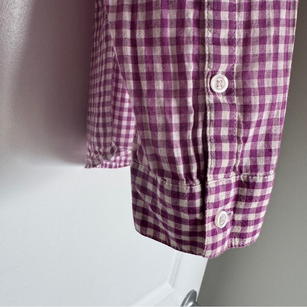 MADEWELL Broadway & Broome Women’s Gingham Boyshirt Button-Down Shirt Large EUC - Picture 4 of 12